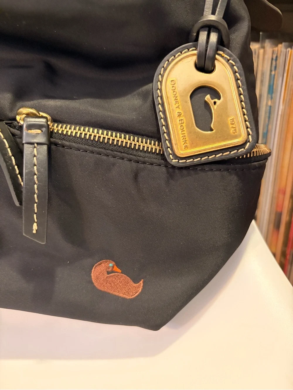 Dooney and Bourke Shoulder Bag with Gold Accents